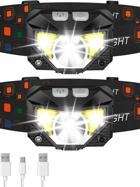 Other - Headlamp Flashlight, Lumen Ultra-Light Bright LED Rechargeable Headlight with Wh